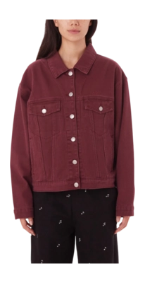 Shirt Obey Women Darla Oversized Trucker Wine
