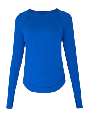 Long Sleeve T-Shirt Sweaty Betty Women Breathe Easy Lightning Blue
