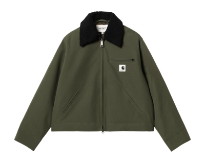 Jacke Carhartt WIP Newkirk Damen Office Green / Camo Leo, Tamarind