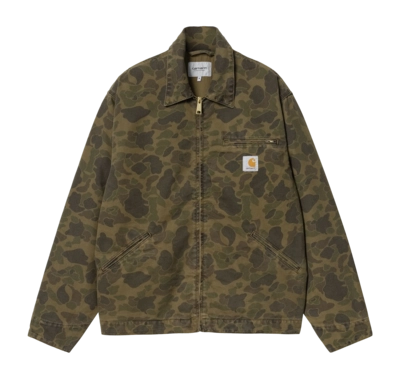 Jacke Carhartt WIP Duck Detroit Unisex Camo Duck, Green / Office Green