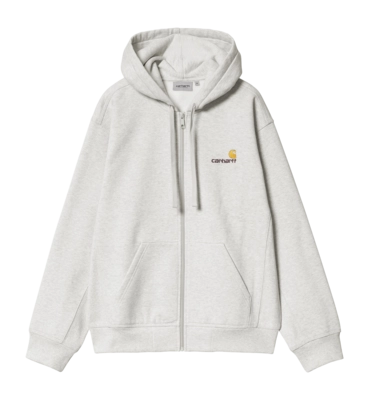 Veste Carhartt WIP Unisexe Hooded American Script Ash Heather