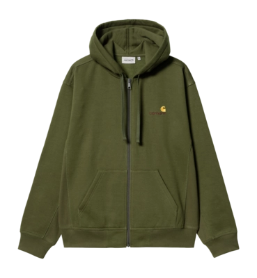 Veste Carhartt WIP Unisexe Hooded American Script Tarragon