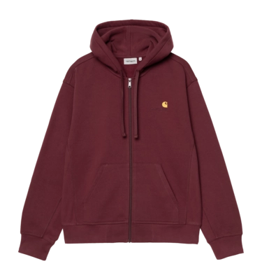 Jacket Carhartt WIP Unisex Hooded American Script Malbec