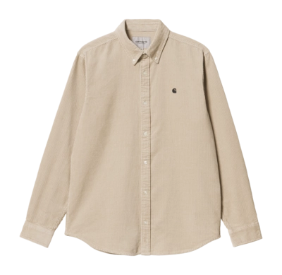 Chemise Carhartt WIP Unisex L/S Madison Cord Wall / Black