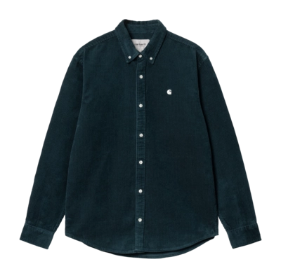 Shirt Carhartt WIP Unisex L/S Madison Cord Duck Blue / Wax