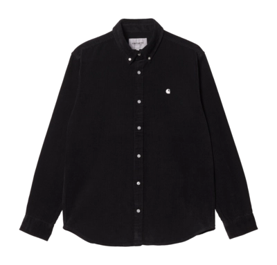 Hemd Carhartt WIP L/S Madison Cord Unisex Black / Wax