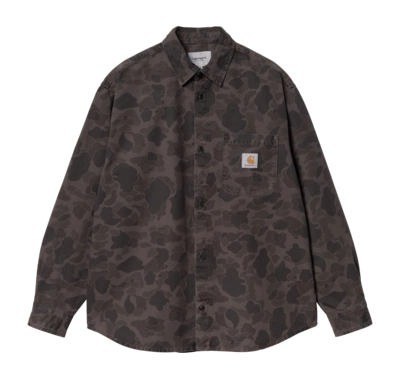 Chemise Carhartt WIP Unisexe L/S Duck Camo Duck, Green / Graphite