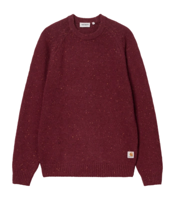 Pull Carhartt WIP Unisexe Anglistic Speckled Malbec