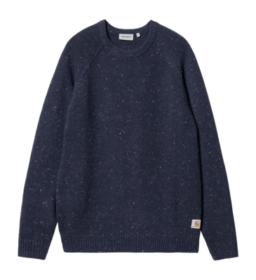 Pullover Carhartt WIP Anglistic Unisex Speckled Air Force Blue