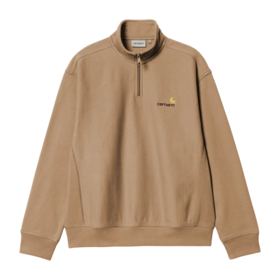 Sweatshirt Carhartt WIP Half Zip American Script Unisex Peanut