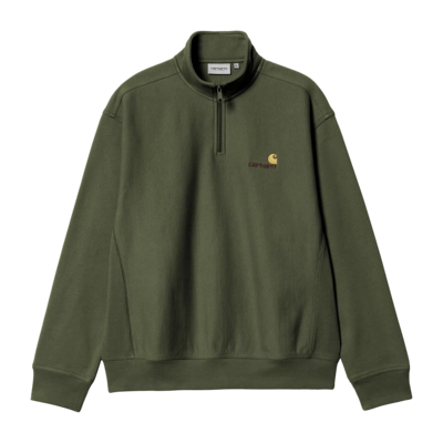 Sweatshirt Carhartt WIP Half Zip American Script Unisex Tarragon