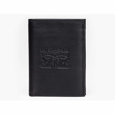 Levi's Two Horse Vertical Coin Wallet Regular Black | De Schoenenfabriek