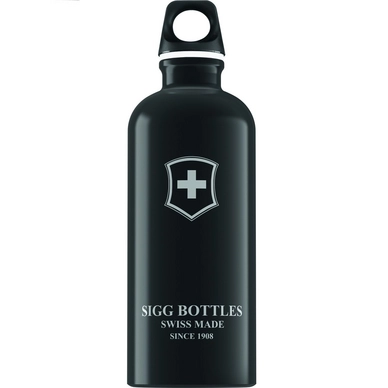 Water Bottle Sigg Swiss Emblem Black 1L