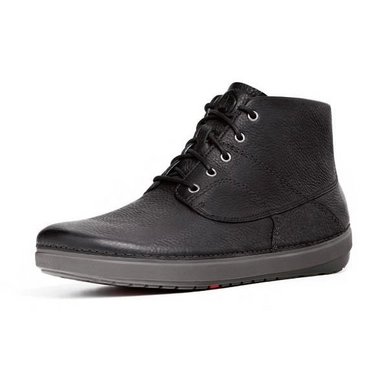 Sneaker FitFlop Flex Boot Leder Schwarz Herren
