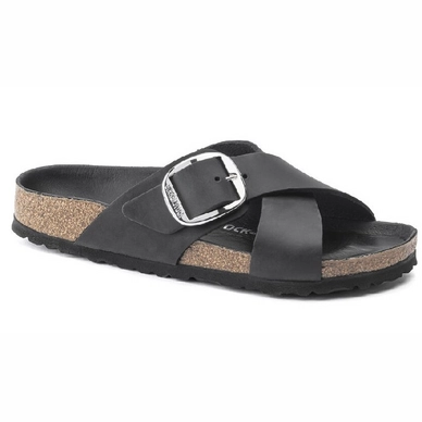 Slipper Birkenstock Women Siena Big Buckle FL Black Narrow