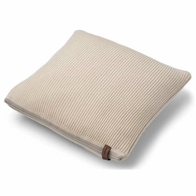 Sierkussen Humdakin Rib Shell & Light stone - 40x40 cm