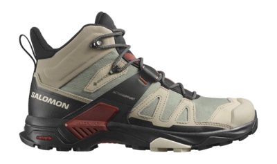 Walking Boots Salomon Men X Ultra 4 Mid GTX Vintage Khaki Black Burnt Henna