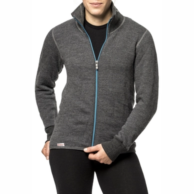 Vest Woolpower Full Zip Jacket 400 Grey Turquoise