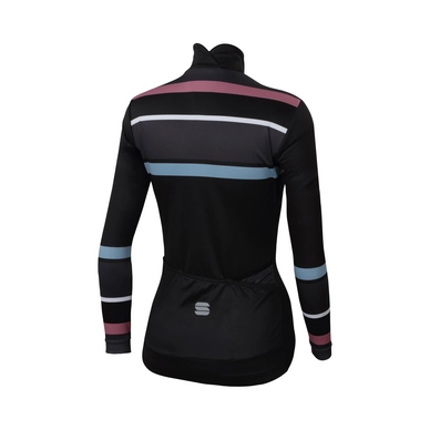 Fietsshirt Sportful Women Stripes Thermal Jersey Black