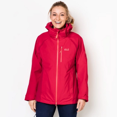 Winterjas Jack Wolfskin Women Cascade Pass 3in1 True Red