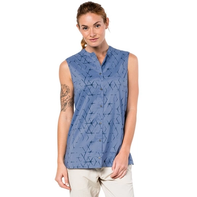 Tanktop Jack Wolfskin Women Sonora Shibori Sleeveless Dusk Blue All Over