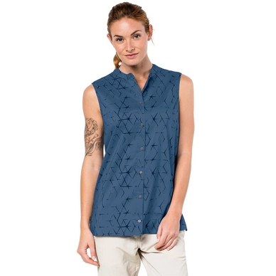 Tanktop Jack Wolfskin Women Sonora Shibori Sleeveless Ocean Wave All Over