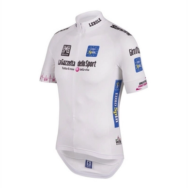 Fietsshirt Santini Giro d'Italia White Jersey Replica Short Sleeve 2015