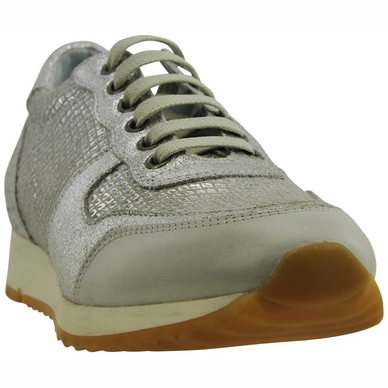 Dames Schoen JJ Footwear Bermuda Offwhite/Zilver/Wit Voetbreedte G