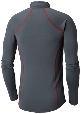 Longsleeve Columbia Men Midweight Stretch Half Zip Graphite Red Spark