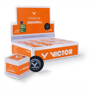 Squashbal Victor Blauwe Stip (12 stuks)