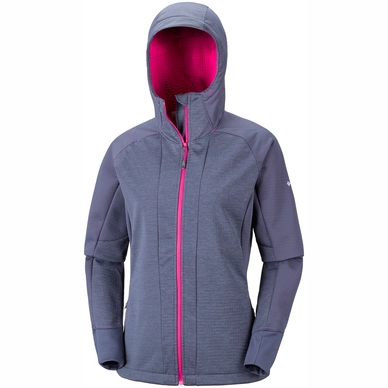 Jas Columbia Women Steel Cliff Hooded Softshell Nocturnal Heather