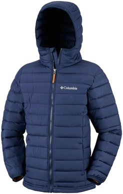 Jas Columbia Youth Powder Lite Boys Hooded Collegiate Navy