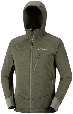 Jas Columbia Men Steel Cliff Hooded Softshell Peatmoss Heather Peatmoss