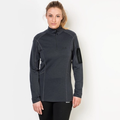 Ondershirt Jack Wolfskin Women Arctic Half Zip Ebony