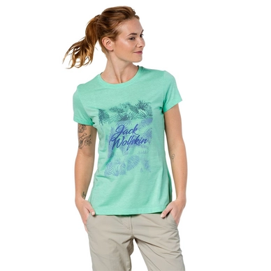 T-Shirt Jack Wolfskin Women Royal Palm Pale Mint