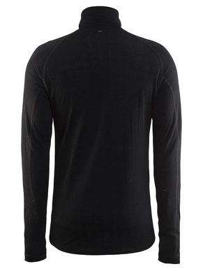 Skipully Craft Nordic Wool Zip Neck Men Black Grey