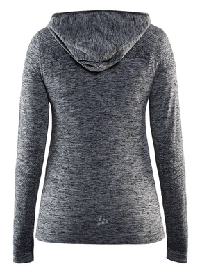Longsleeve Craft Smooth Hood Women Black Melange