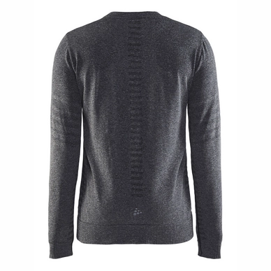 Longsleeve Craft Smooth Roundneck Men Black Melange