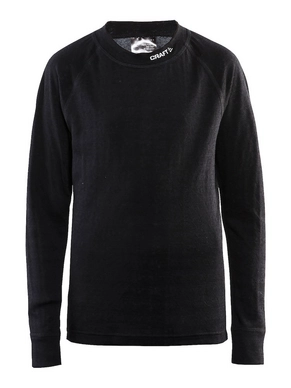 Baselayerset Craft Nordic Wool Set Junior Black Dark Grey Melange