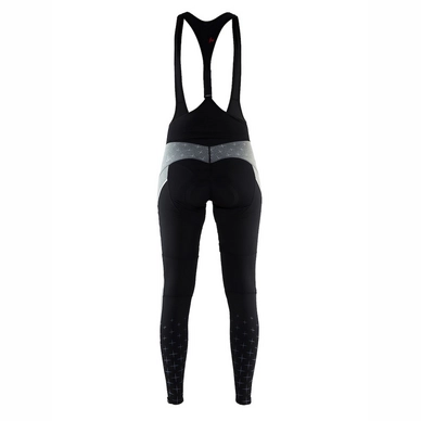 Fietsbroek Craft Belle Glow Bib Tights Women Dark Grey Melange Black