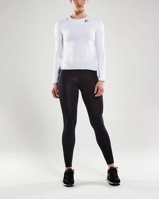 Longsleeve Craft Women Shade LS Hood Tee White Black