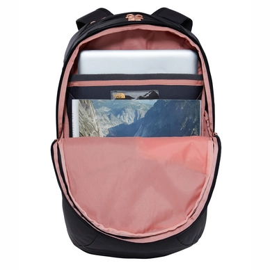 Rugzak The North Face Women Isabella TNF Black Heather Burnt Coral Metalic