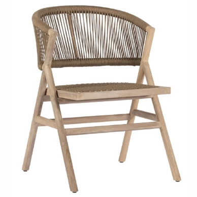 2---2023 M&L aged teak Alice chair camel rope M4173 without cushion