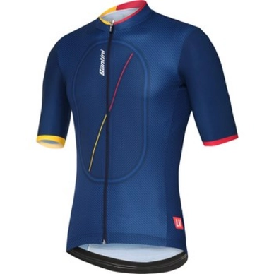 Fietsshirt Santini Unisex C+Rider Shortsleeve Jersey Km Cero