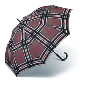 Parapluie Happy Rain Long AC Kinematic Quadrillage Marron