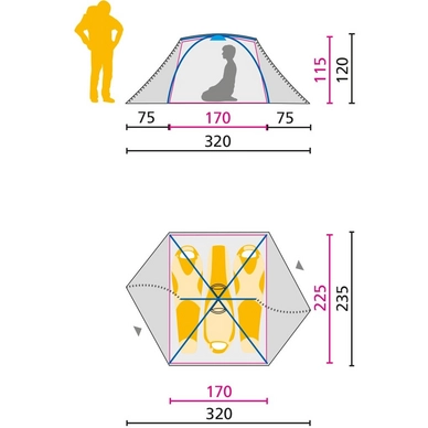Tent Jack Wolfskin Skyrocket III Dome Cactus Green
