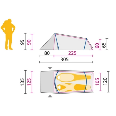 Tent Jack Wolfskin Gossamer II Green Tea