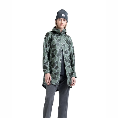 Jas Herschel Supply Co. Women's Rainwear Fishtail Parka Frog Camo