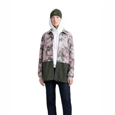 Jas Herschel Supply Co. Women's Voyage Long Coach Brushstroke Camo Dark Olive