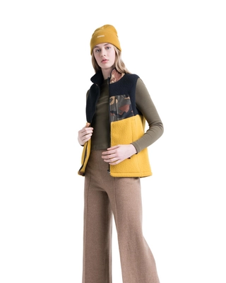 Bodywarmer Herschel Supply Co. Women's Guide Fleece Sherpa Vest Black/Arrowwood